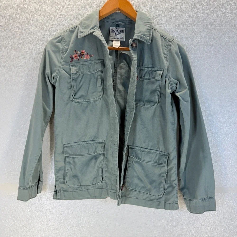 OshKosh‎ B’gosh Girls Utility Jacket Size 12/12A Sage Green
